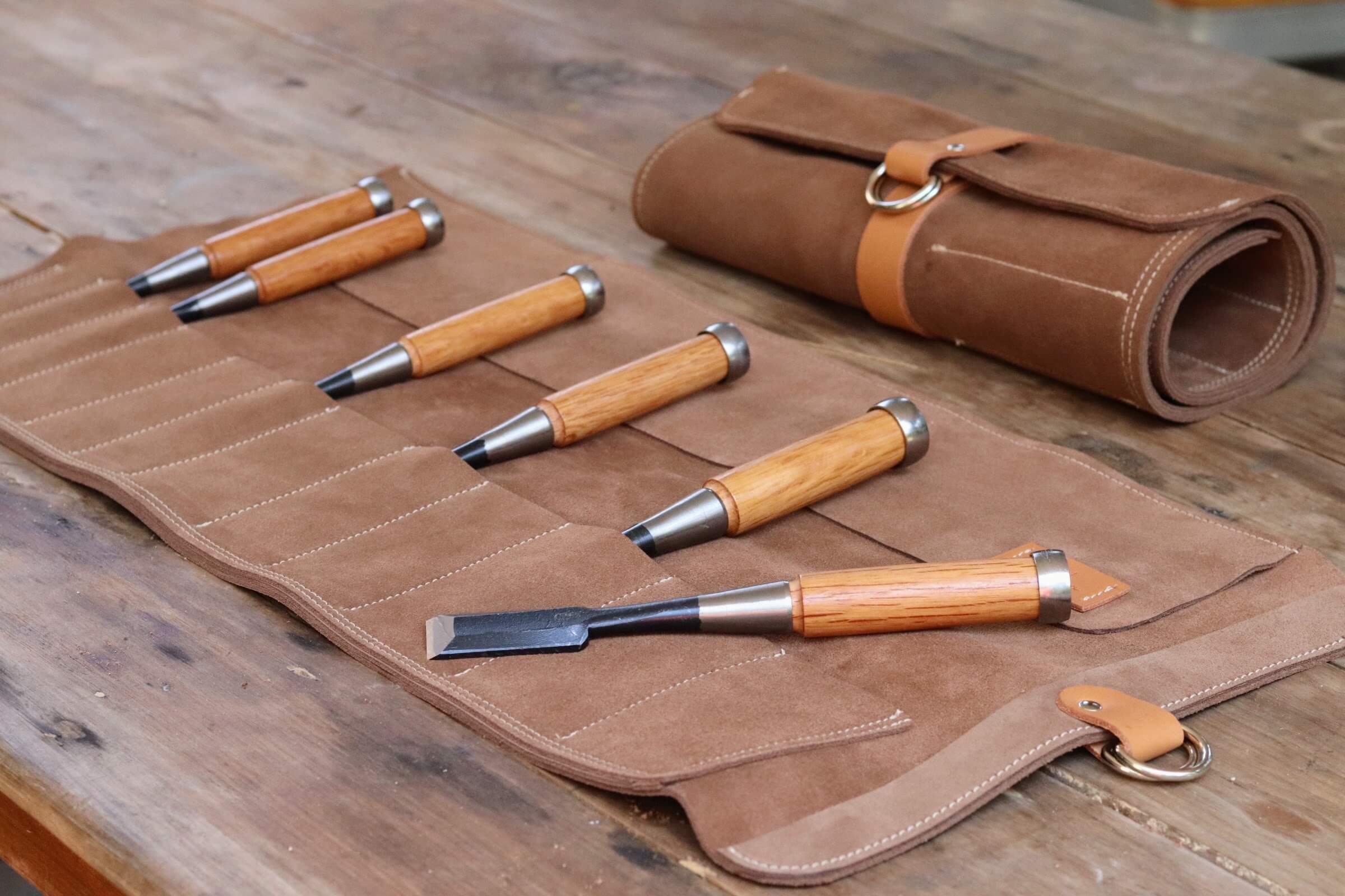 Leather Chisels Roll En Mina Leather